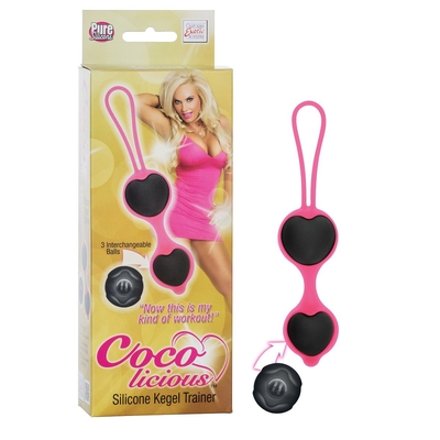 Чёрные вагинальные шарики из силикона Coco Licious Kegel Balls - фото, цены