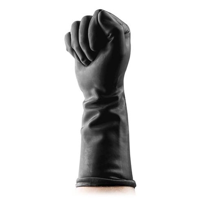 Черные латексные перчатки для фистинга Fisting Gloves - фото, цены