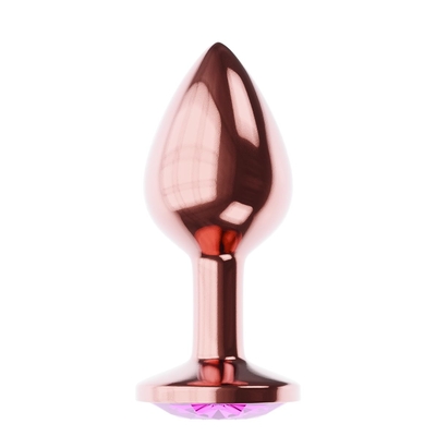 Пробка цвета розового золота с лиловым кристаллом Diamond Quartz Shine L - 8,3 см. - фото, цены