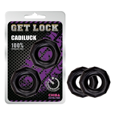 Набор из 2 черных эрекционных колец Cadiluck - фото, цены