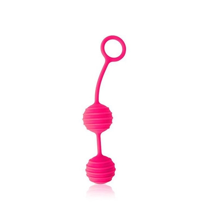 Розовые вагинальные шарики с ребрышками Cosmo - фото, цены