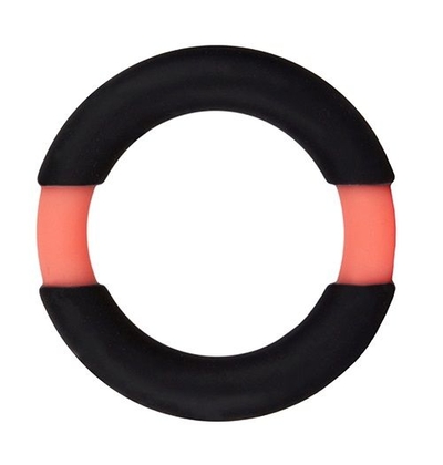 Чёрное эрекционное кольцо Neon Stimu Ring 32mm Black/orange - фото, цены