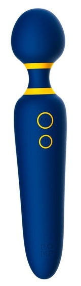 Синий вибромассажер с круглой головкой Romp Flip - 23 см. - фото, цены