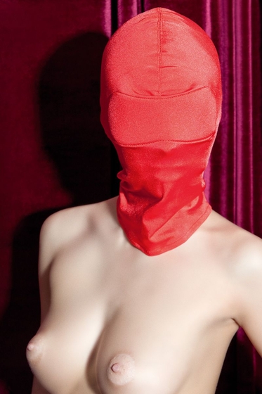 Красная эластичная маска на голову - фото, цены