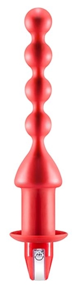 Красный анальный вибростимулятор-елочка - 13 см. - фото, цены
