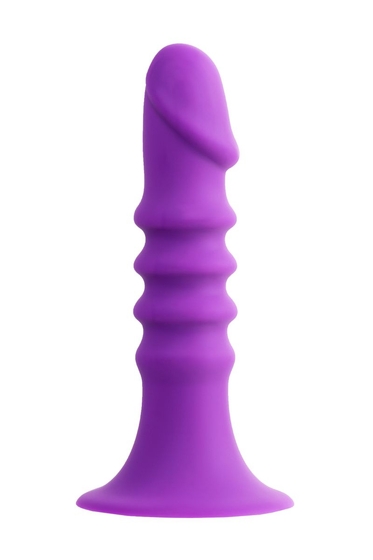 Фиолетовый анальный фаллоимитатор Drilly - 14 см. - фото, цены