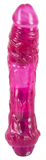 Розовый вибромассажер Rechargeable Big Vibe - 25,5 см. - фото, цены