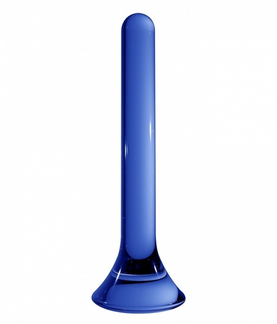 Синий стеклянный стимулятор Tower - 18 см. - фото, цены