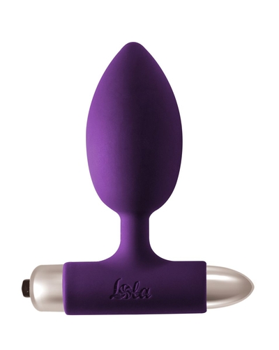 Фиолетовая анальная вибропробка New Edition Perfection - 11,1 см. - фото, цены