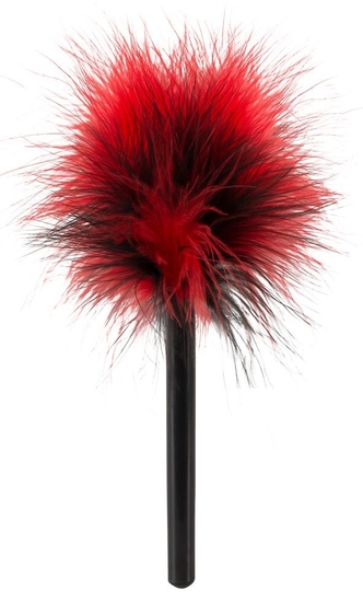 Красно-черная пуховка Mini Feather - 21 см. - фото, цены