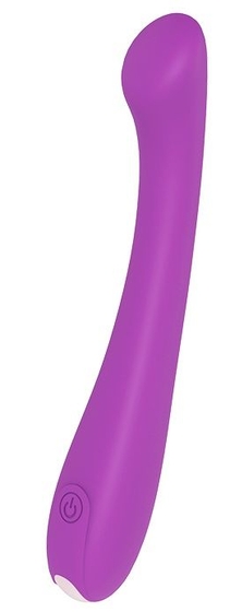 Фиолетовый вибромассажер Slim Neck G-flex - 17,7 см. - фото, цены