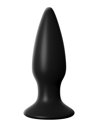 Чёрная малая анальная вибропробка Small Rechargeable Anal Plug - 10,9 см. - фото, цены