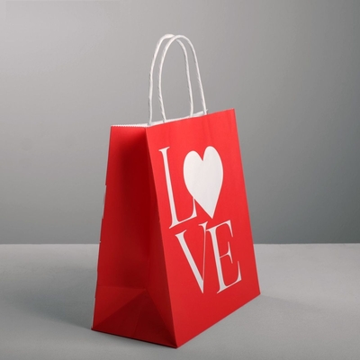 Бумажный пакет Love - 22 х 25 см. - фото, цены