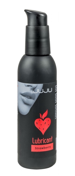 Съедобный лубрикант Juju с ароматом клубники - 150 мл. - фото, цены