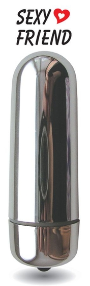 Серебристая гладкая вибропуля Sexy Friend - 8,3 см. - фото, цены