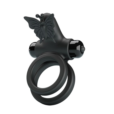 Черное эрекционное виброкольцо Passionate Ring Ix - фото, цены