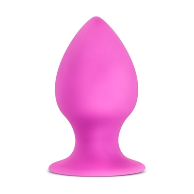Розовая анальная пробка Luxe Rump Rimmer Medium - 9,5 см. - фото, цены