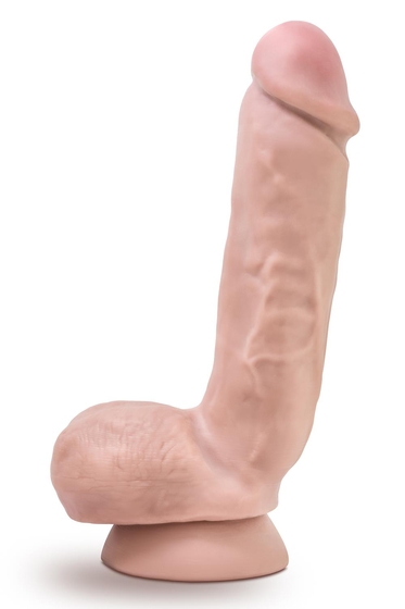 Телесный фаллоимитатор 8.5 Inch Cock With Balls - 21,5 см. - фото, цены