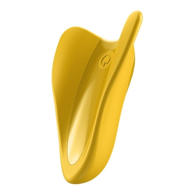 Желтый унисекс вибратор на палец High Fly - фото, цены