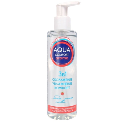 Гель-лубрикант на водной основе Aqua Comfort Aroma с ароматом персика - 195 гр. - фото, цены