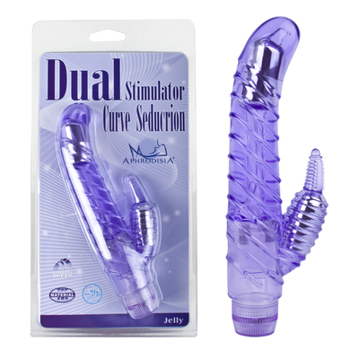 Фиолетовый вибростимулятор Dual Stimulator Curve Seduction - фото, цены