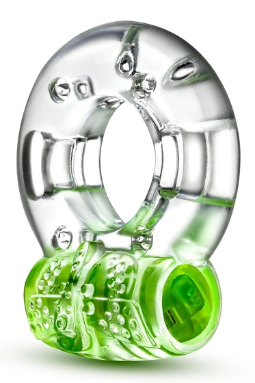 Зеленое эрекционное виброкольцо Arouser Vibrating C-Ring - фото, цены