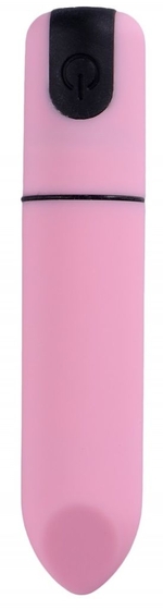 Розовая гладкая коническая вибропуля - 8,5 см. - фото, цены