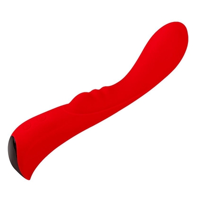 Красный вибромассажер 6 Silicone G-Spot Fun - 19,1 см. - фото, цены