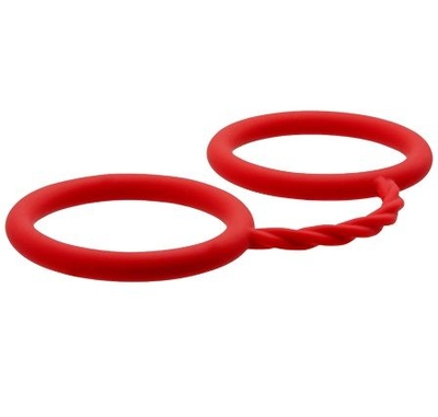 Красные силиконовые наручники Bondx Silicone Cuffs - фото, цены