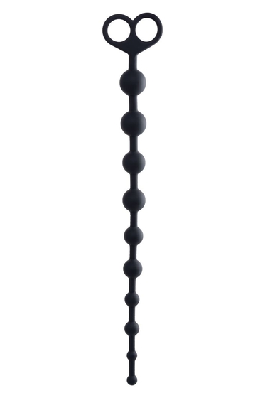 Черные анальные бусы Cephei - 33,5 см. - фото, цены