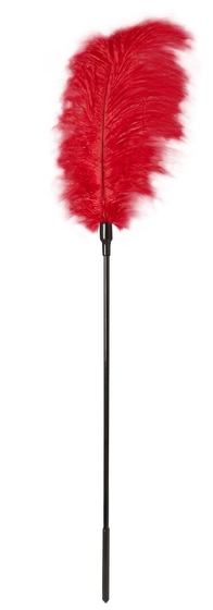 Стек с большим красным пером Large Feather Tickler - 65 см. - фото, цены
