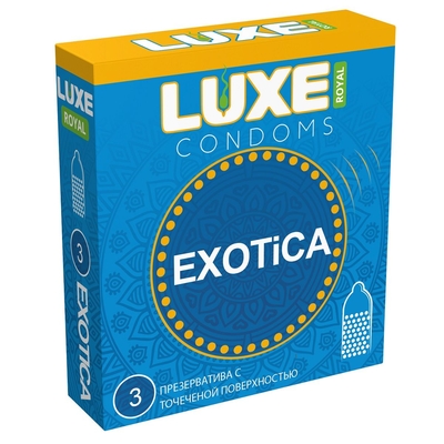 Текстурированные презервативы Luxe Royal Exotica - 3 шт. - фото, цены