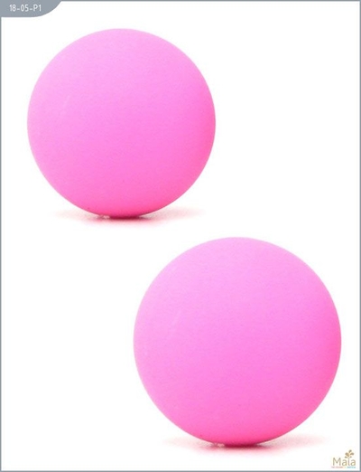 Металлические вагинальные шарики с розовым силиконовым покрытием - фото, цены