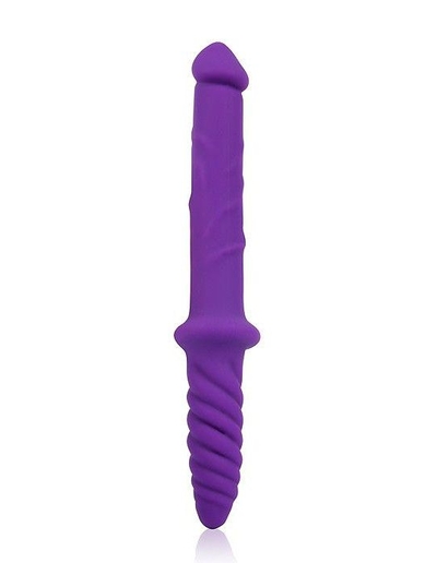 Двусторонний фиолетовый фаллоимитатор Cosmo - 23 см. - фото, цены