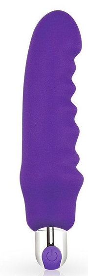 Фиолетовый вибратор Rechargeable Ijoy Silicone Waver - 16,5 см. - фото, цены
