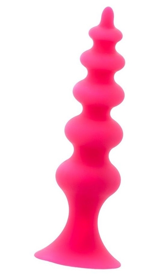 Розовая анальная ёлочка из силикона - фото, цены