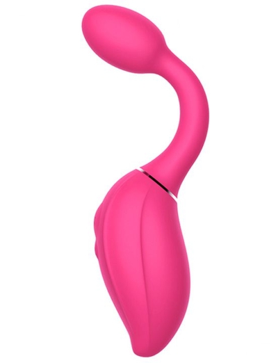 Розовый расширяющийся вибратор Gina - 19,4 см. - фото, цены