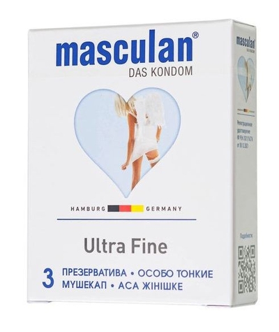 Особо тонкие презервативы Masculan Ultra Fine - 3 шт. - фото, цены