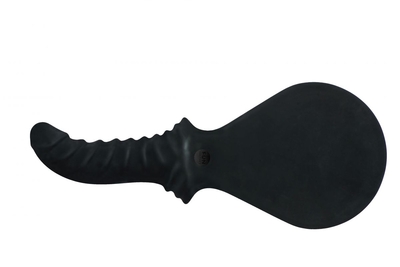 Чёрный силиконовый пэддл Bück Dich с рукоятью-фаллосом для стимуляции точки G или простаты - фото, цены