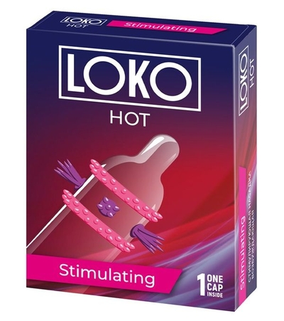 Стимулирующая насадка на пенис Loko Hot с возбуждающим эффектом - фото, цены