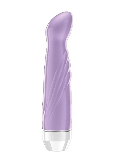 Фиолетовый вибратор Livvy со скошенной головкой - 15,5 см. - фото, цены