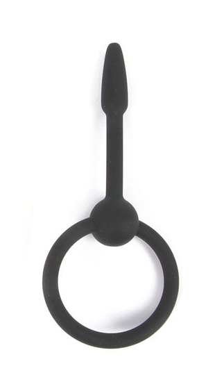 Черный уретральный конусовидный плаг - 5,5 см. - фото, цены