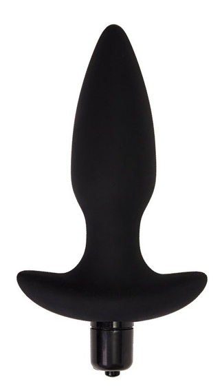 Черная анальная вибропробка Hati - 14,5 см. - фото, цены