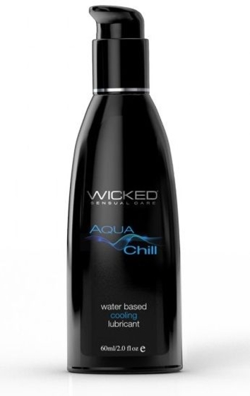 Охлаждающий лубрикант на водной основе Wicked Aqua Chill - 60 мл. - фото, цены