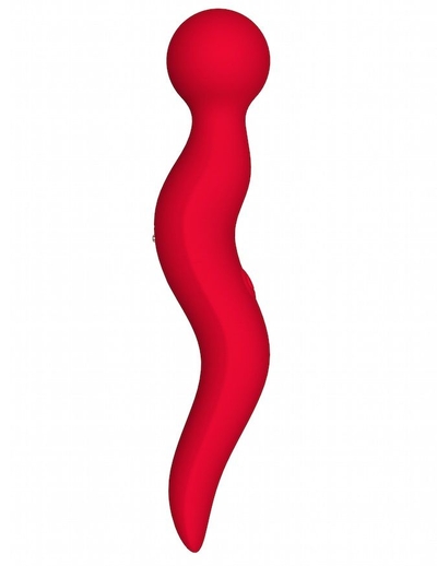 Красный жезловый вибромассажёр Cassi - 21 см. - фото, цены