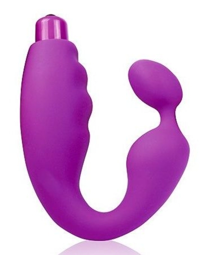 Фиолетовый вибромассажер-подкова Cosmo - 19,5 см. - фото, цены