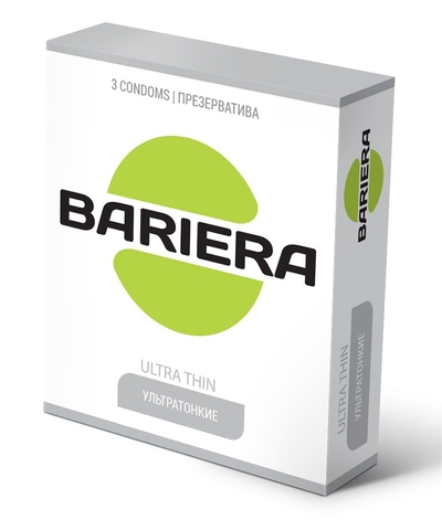 Ультратонкие презервативы Bariera Ultra Thin - 3 шт. - фото, цены