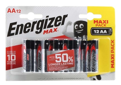 Батарейки Energizer Max Aa/lr6 1.5v - 12 шт. - фото, цены