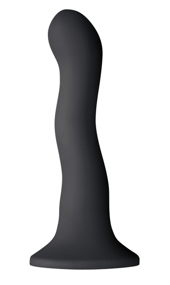 Чёрный волнистый фаллоимитатор Shi/Shi Ripple 6 Dildo - 19 см. - фото, цены
