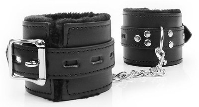 Черные наручники на металлических карабинах - фото, цены